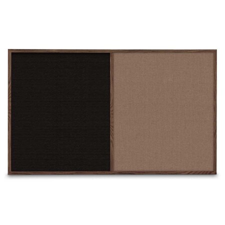 United Visual Products Sliding Door Indoor Enclosed Corkboard, 3 UV9000ACSH-SATIN-SURF